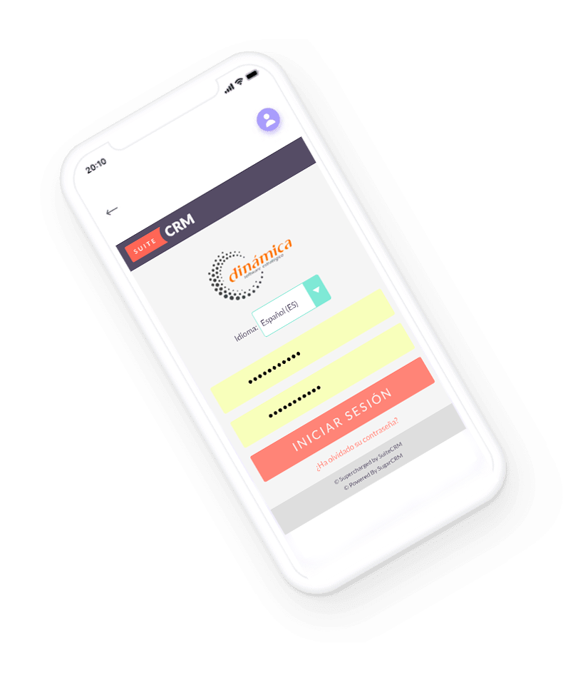 SuiteCRM Mobile de Dinámica Consultores.